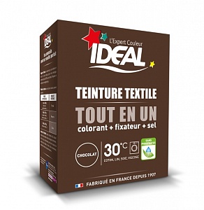 Краска для окрашивания одежды и тканей IDEAL MAXI «Все в Одном», коричневая , 350 г.