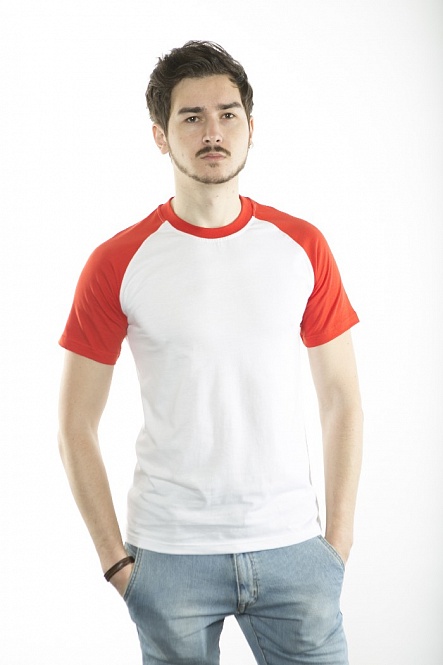Мужская футболка с коротким рукавом реглан двуцвет (двухцветные)