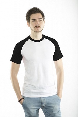 Мужская футболка с коротким рукавом реглан двуцвет (двухцветные)