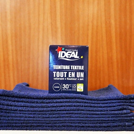 Краска для окрашивания одежды и тканей IDEAL MINI «Все в Одном», темно-синяя , 230 г.